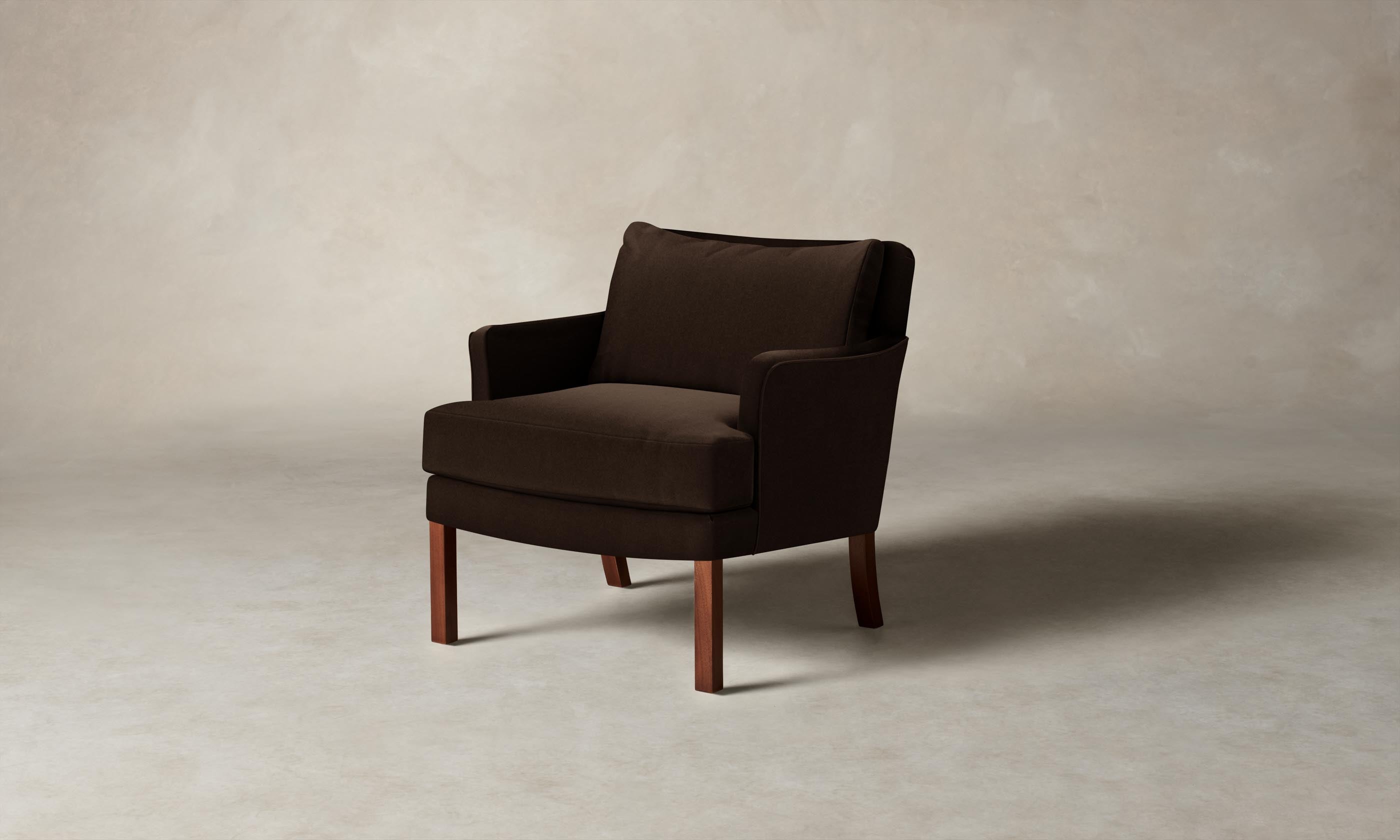 Kaye Mohair Chocolate Chair - Luxurious Upholstered Accent Chair for Living Room, Bedroom & Office - Perfect for Relaxing, Reading & Decor