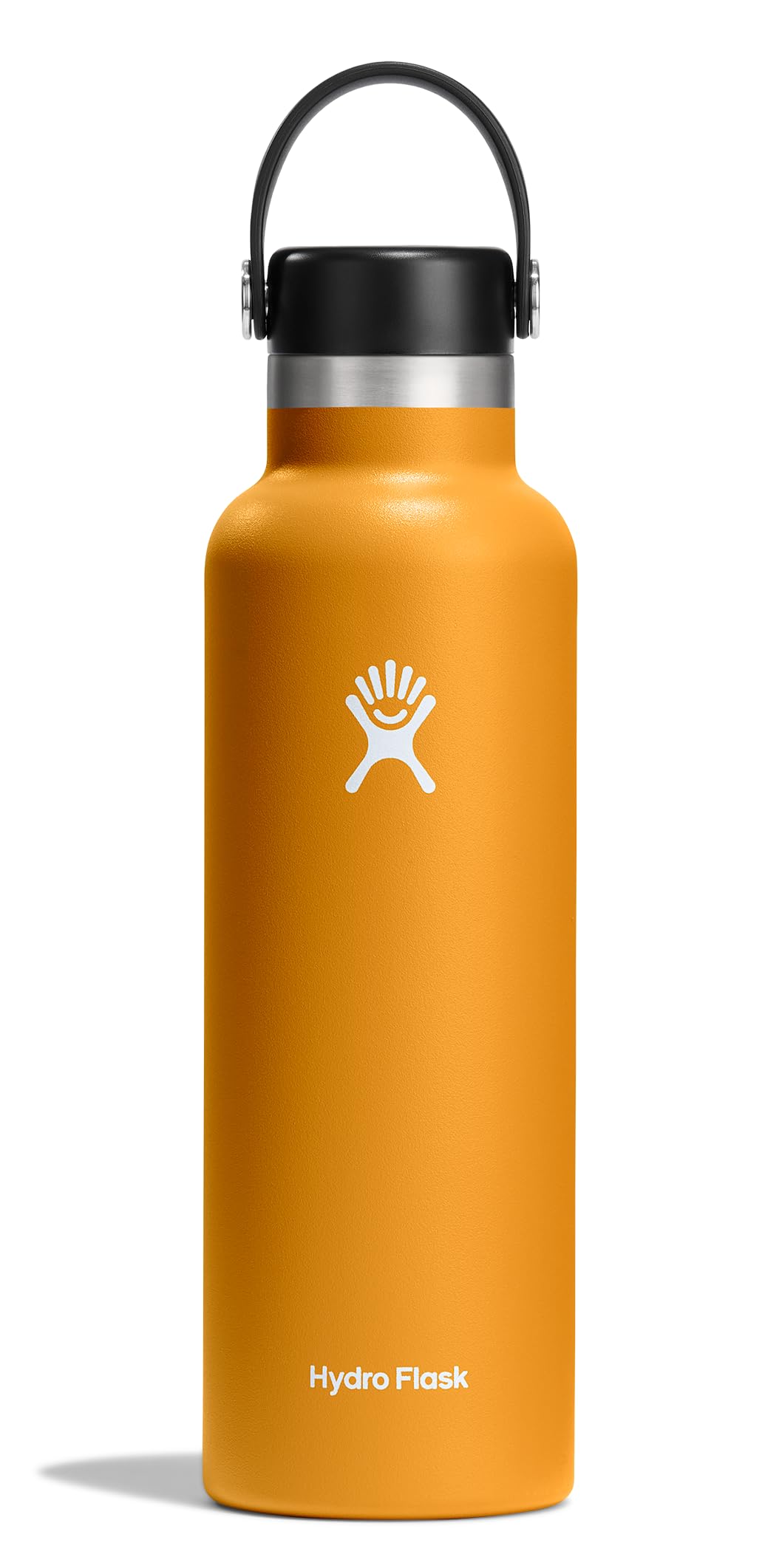 Hydro Flask Stainless Steel Standard Mouth Water Bottle with Flex Cap - 18oz, 24oz, 32oz Sizes - Double-Wall Vacuum Insulation Keeps Drinks Cold 24 Hours - BPA Free, Leak Proof - Perfect for Hiking, Gym, Work & Outdoor Activities
