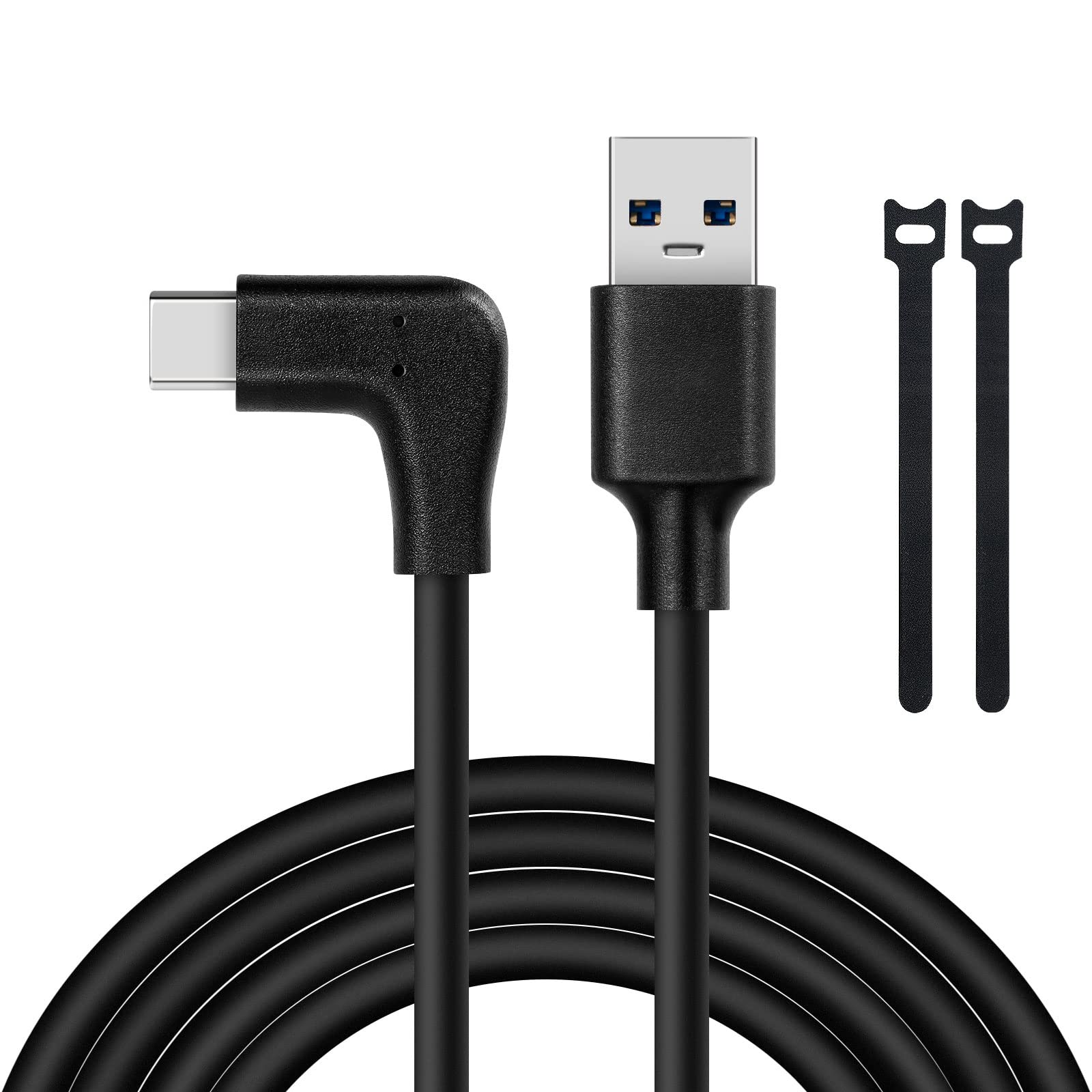 Deegotech 10ft USB 3.0 to USB C Cable for Oculus Quest 2/Quest Pro/Pico 4 & Steam VR - 3A Fast Charging & High Speed Data Transfer VR Headset Accessories - Perfect for PC Gaming & Virtual Reality Setup (Black)