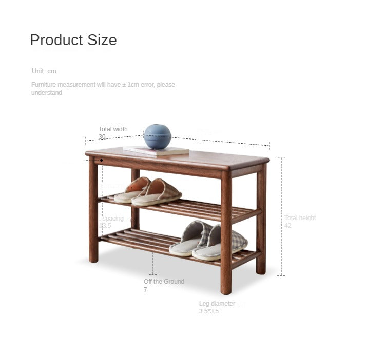 Solid Oak Wood Shoe Storage Bench with Seat | Entryway Organizer for Shoes, Boots & Accessories | Perfect for Hallway, Mudroom & Bedroom Storage