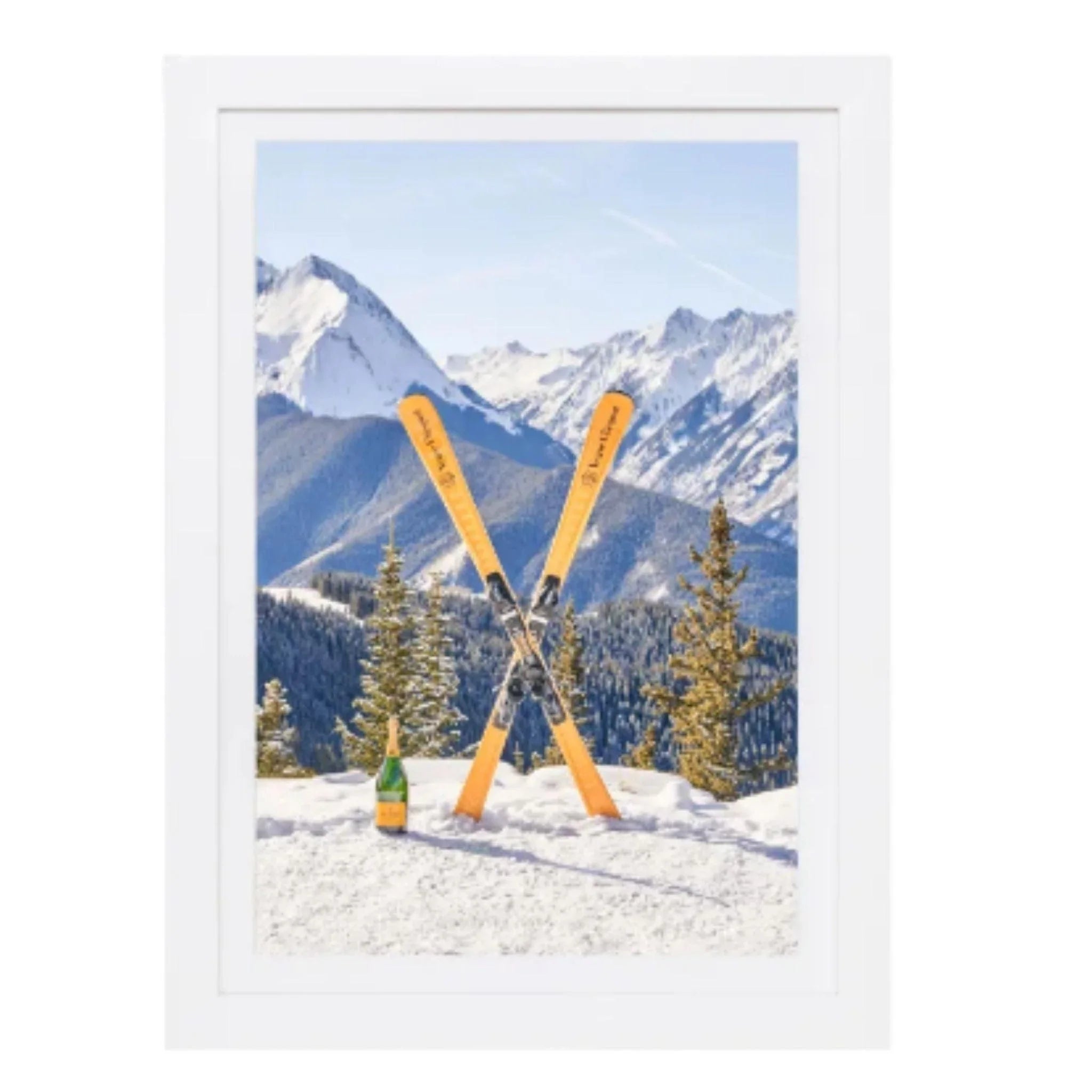 Veuve Clicquot Mini Framed Après Ski Print by Gray Malin - Perfect for Ski Lodge Decor & Winter Home Accents