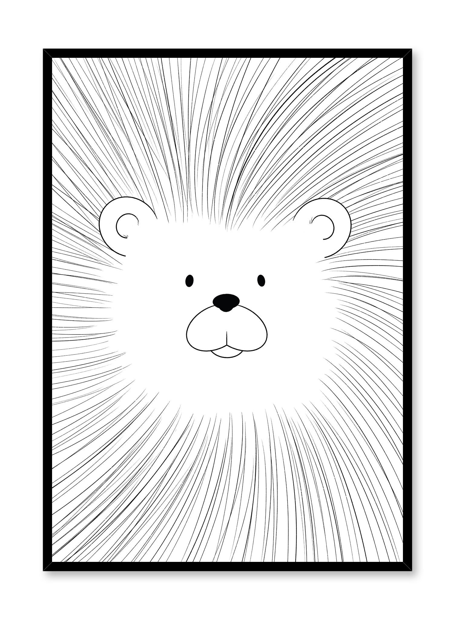 Lion Poster - Wild Animal Wall Art Decor for Home, Office & Classroom - Perfect for Jungle Theme & Wildlife Lovers