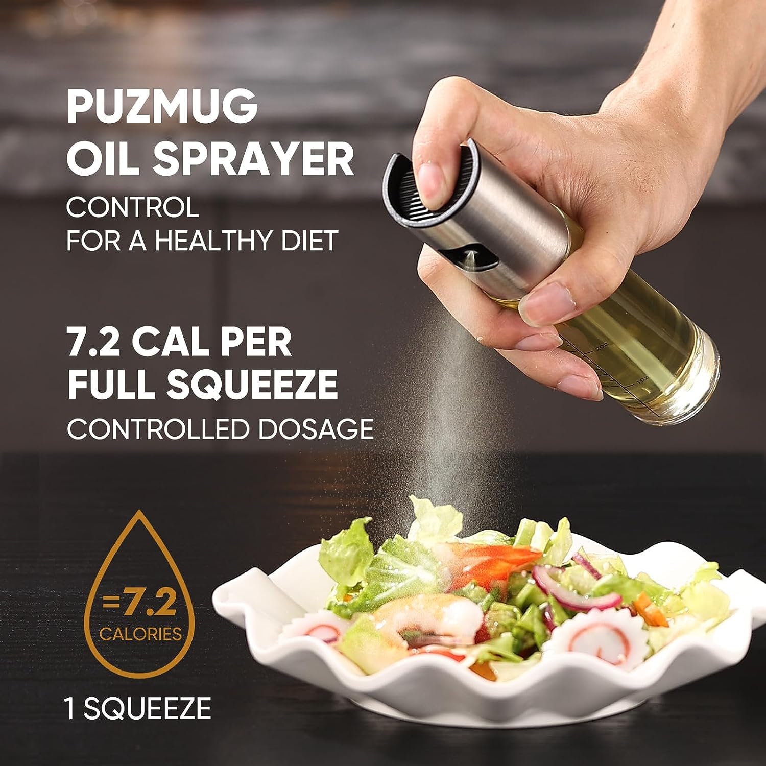 Premium 120ml Food-Grade Olive Oil Sprayer Bottle - Kitchen Oil Mister Dispenser for Healthy Cooking | Perfect for Air Fryer, BBQ, Baking & Salad Dressing | BPA-Free Portable Oil Spritzer