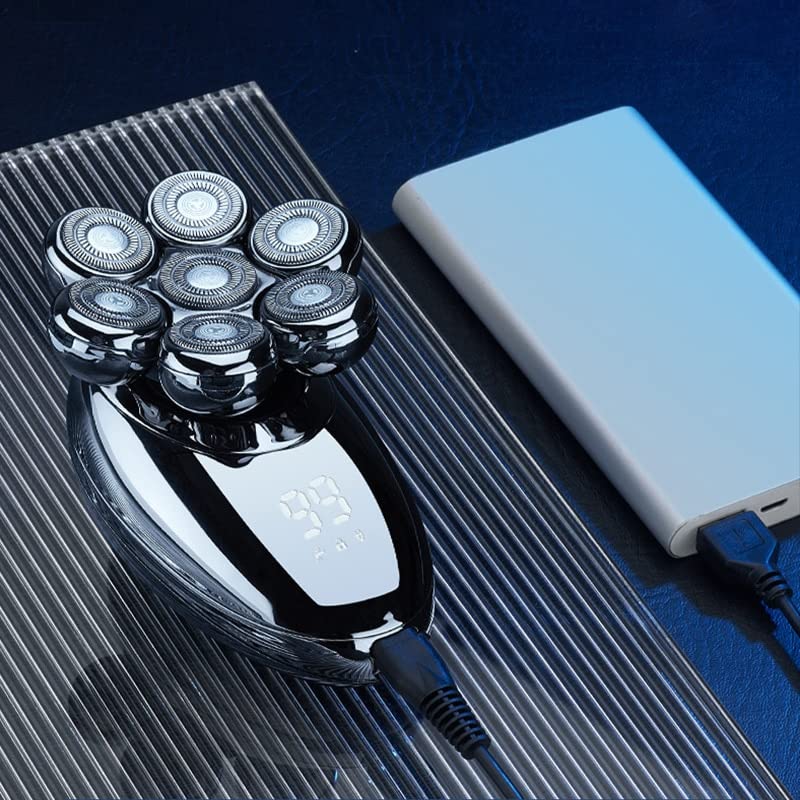 5-in-1 Electric Razor for Men - 7D Floating Head with 7 Independent Cutters, Waterproof USB Rechargeable Beard Trimmer & Hair Clipper - Perfect for Travel, Gym & Daily Grooming