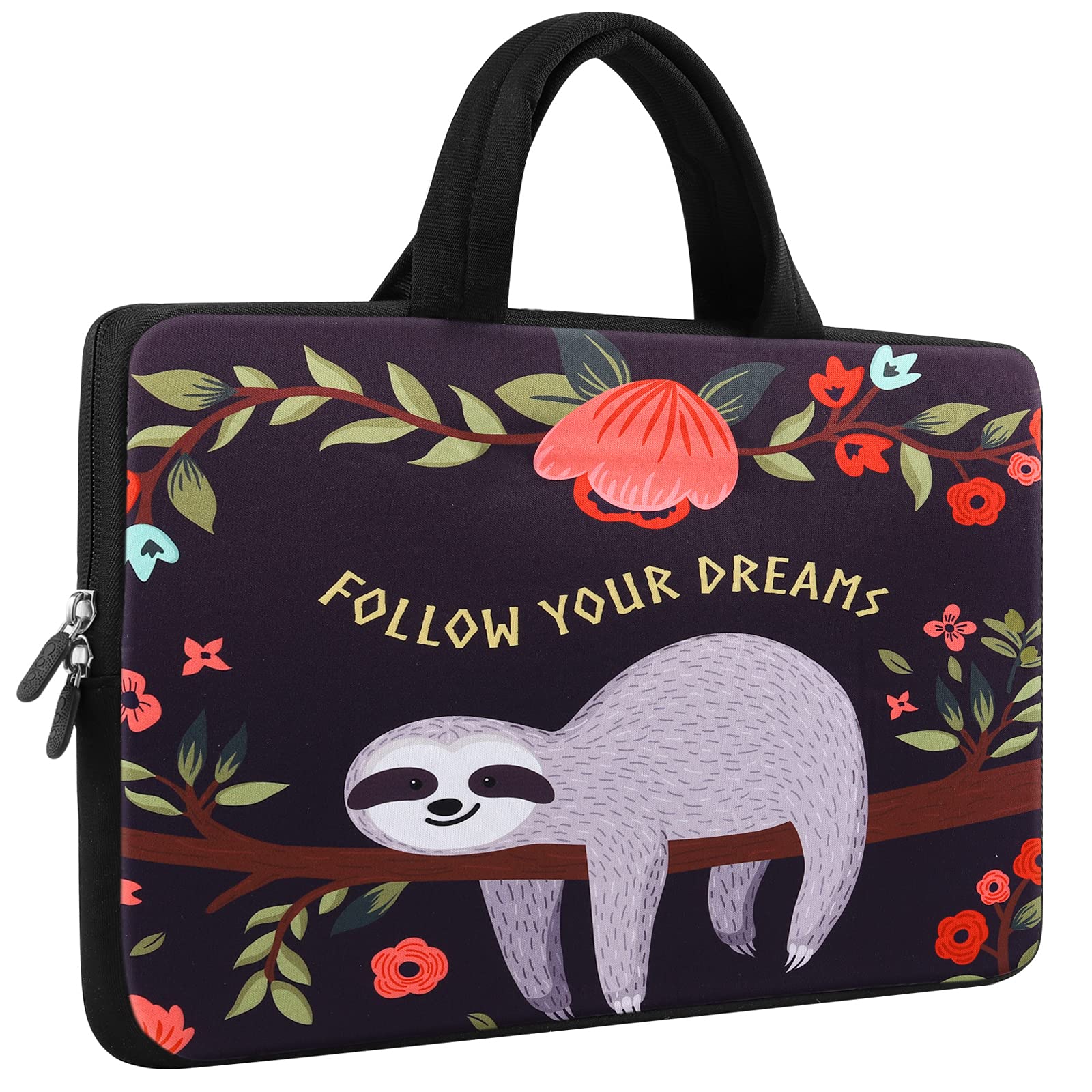 iColor 14-15.6 Inch Laptop Sleeve Case for MacBook & Chromebook - Soft Protective Cover with Handle, Lightweight Travel Bag for 14