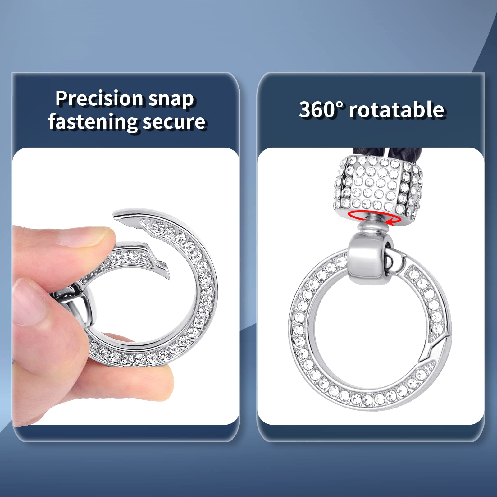 Bling Rhinestone Keychain for Women - Stylish & Durable