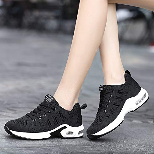 Women's Breathable Mesh Sneakers - Lightweight Casual Lace-Up Walking Shoes with Cushioned Comfort for College Students | Perfect for Campus, Gym & Everyday Wear
