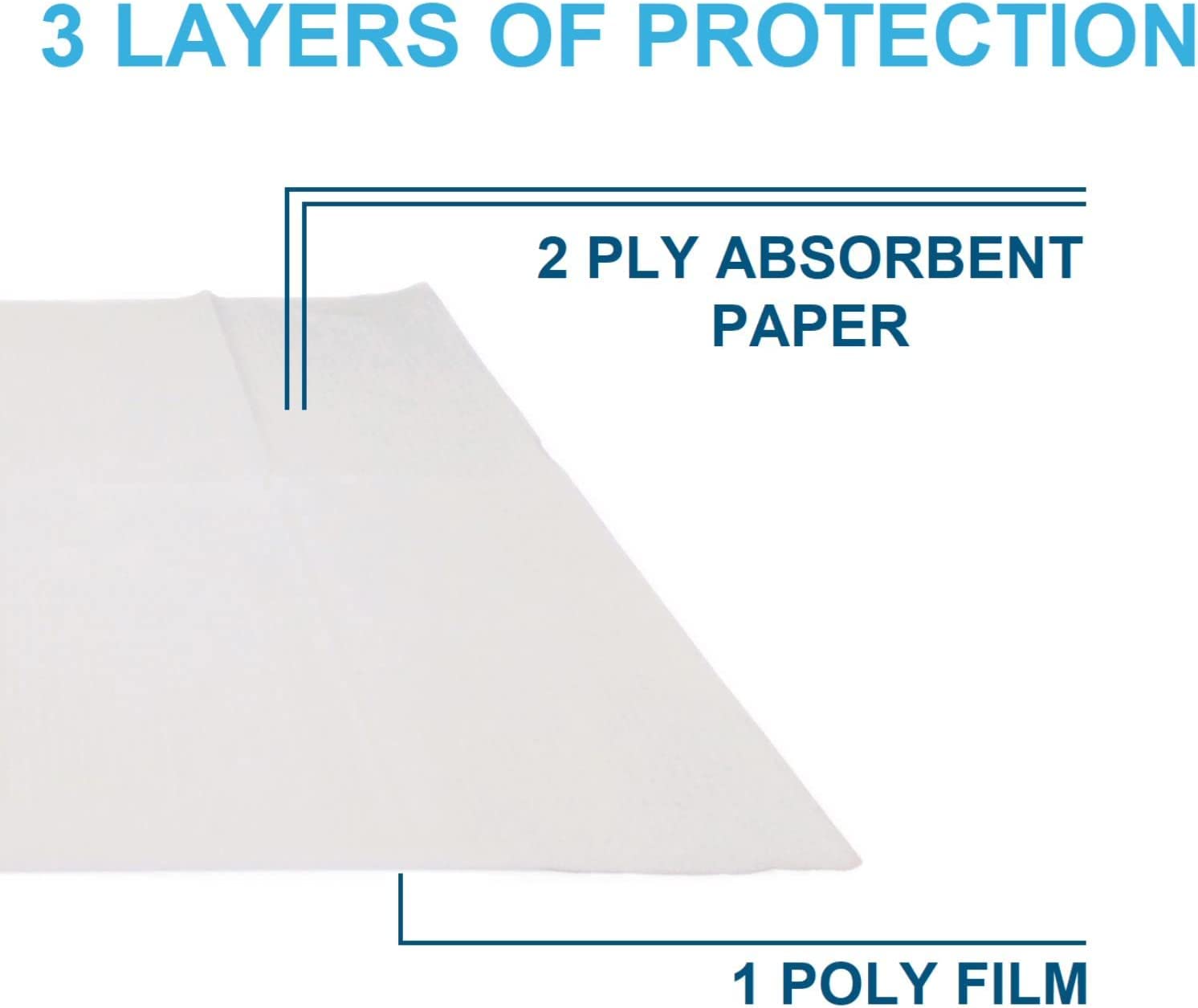 Vakly White Disposable Dental Bibs - 1000 Pack Waterproof Dental Patient Napkins 13