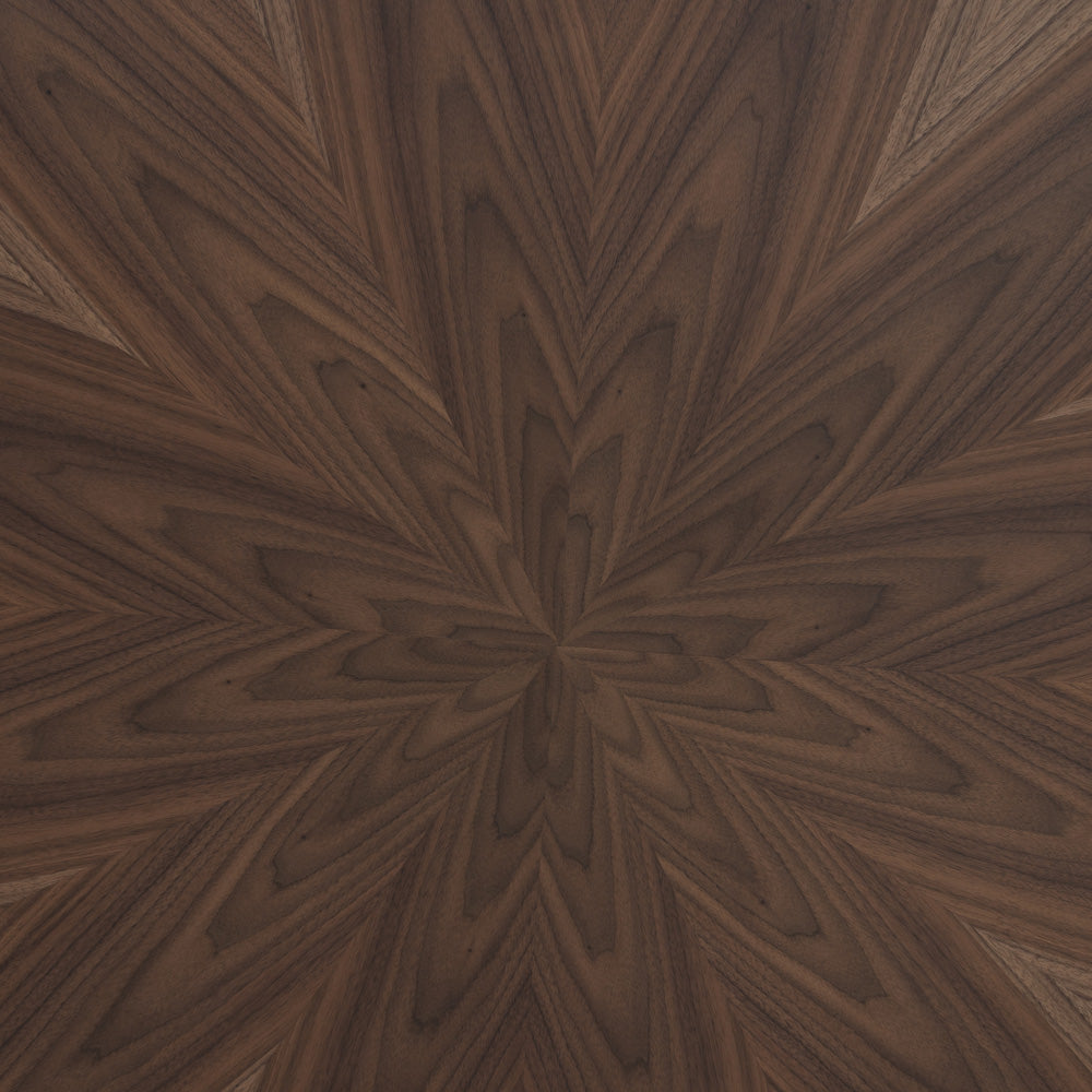 OKARA 47 Inch Round Dining Table - Solid Walnut Wood - Perfect for Kitchen, Dining Room & Small Spaces