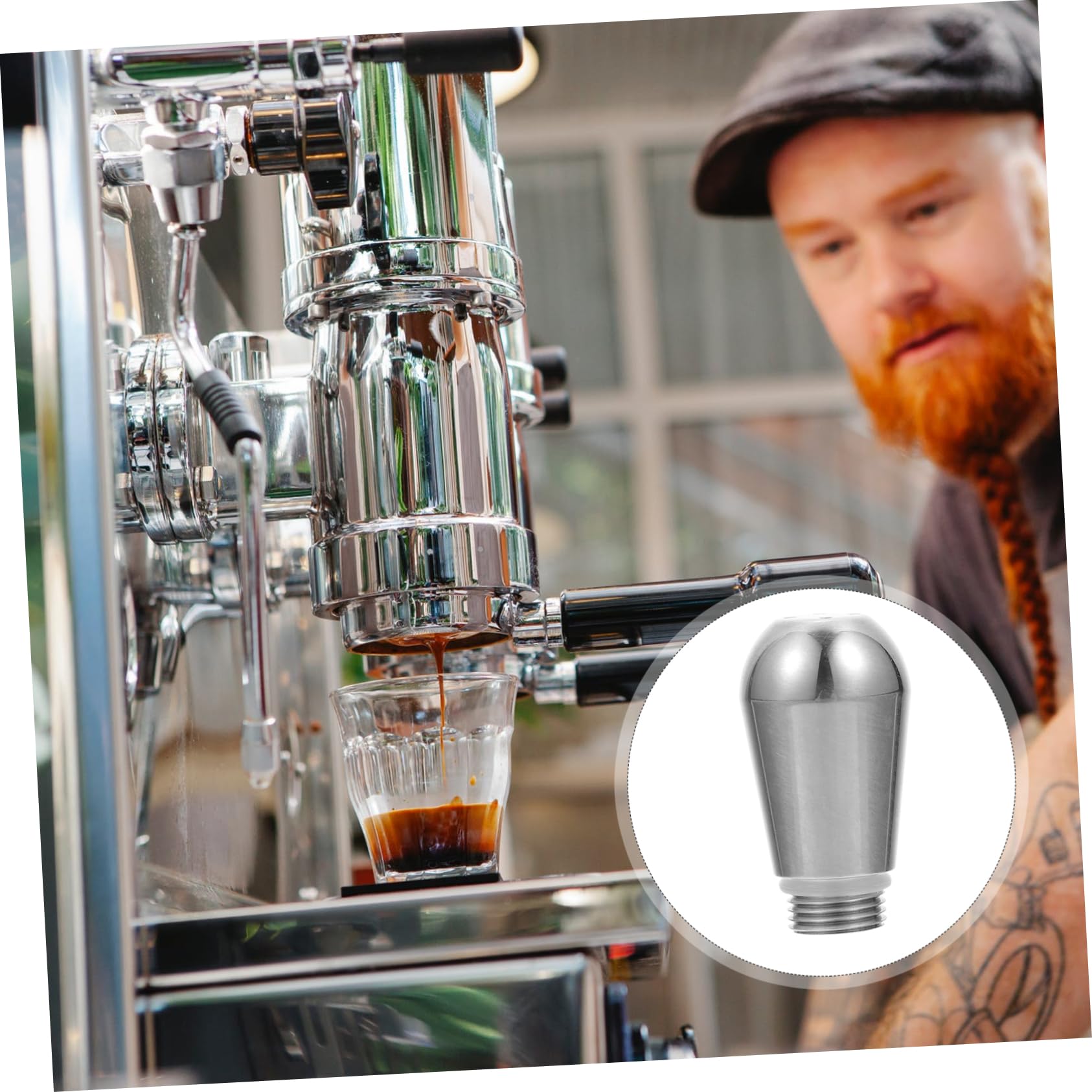 DOITOOL Stainless Steel Espresso Coffee Machine Nozzle - Reusable Steam Spout for Milk Frothing & Coffee Concentrate - Replacement Part for Espresso Makers (1PC) - Perfect for Home Baristas & Coffee Shops