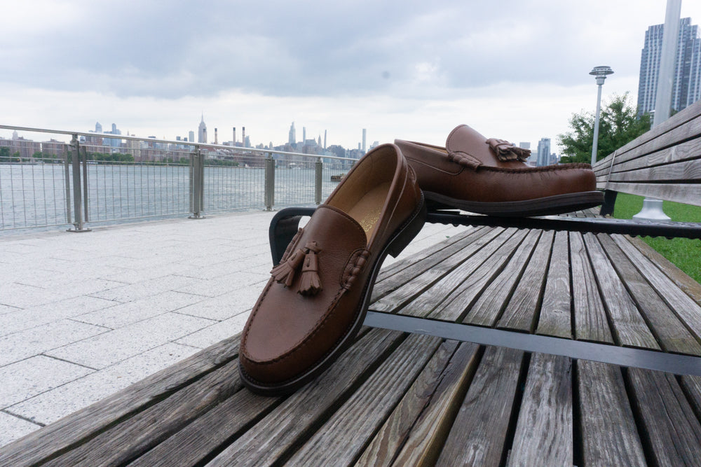 Novacas Genuine Leather Tan Finn Loafer Shoes for Men - Comfortable & Stylish Slip-Ons for Casual Wear, Office & Travel