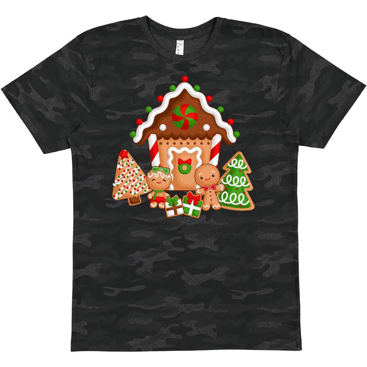 Inktastic Gingerbread House Christmas T-Shirt - Festive Holiday Graphic Tee for Men & Women - Perfect for Christmas Parties, Family Gatherings & Winter Celebrations
