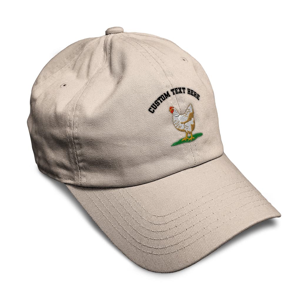Soft Cotton Baseball Cap with Chicken & Hen Embroidery - Farm & Domestic Animal Design Unisex Dad Hats for Men & Women - Perfect for Outdoor Activities, Farming, Casual Wear & Animal Lovers
