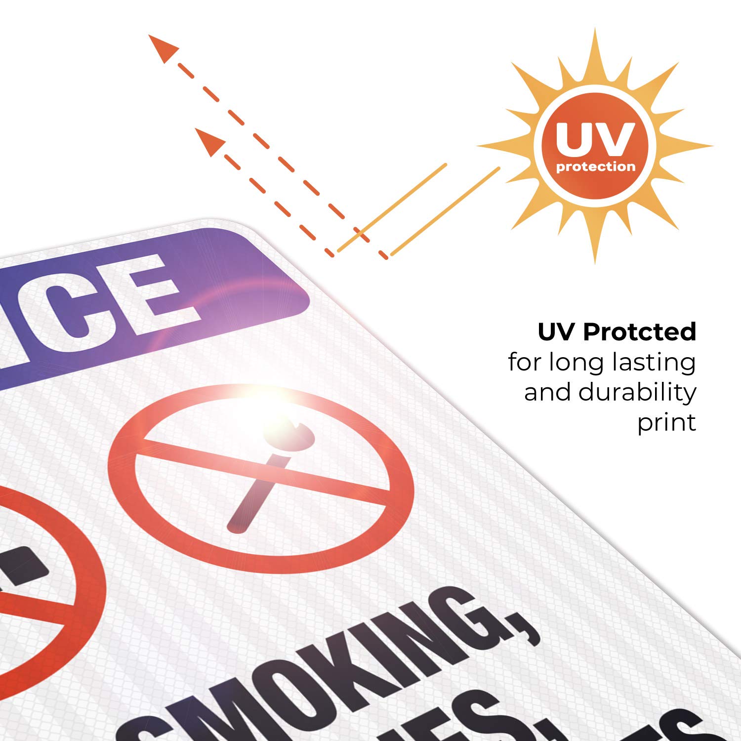 No Smoking, Matches or Open Flames OSHA Warning Sign - 24x30 Inch Reflective Aluminum Sign for Indoor/Outdoor Use | Durable 3M EGP .080 Aluminum, Fade Resistant | Made in USA - Perfect for Factories, Warehouses, Gas Stations & Restricted Areas