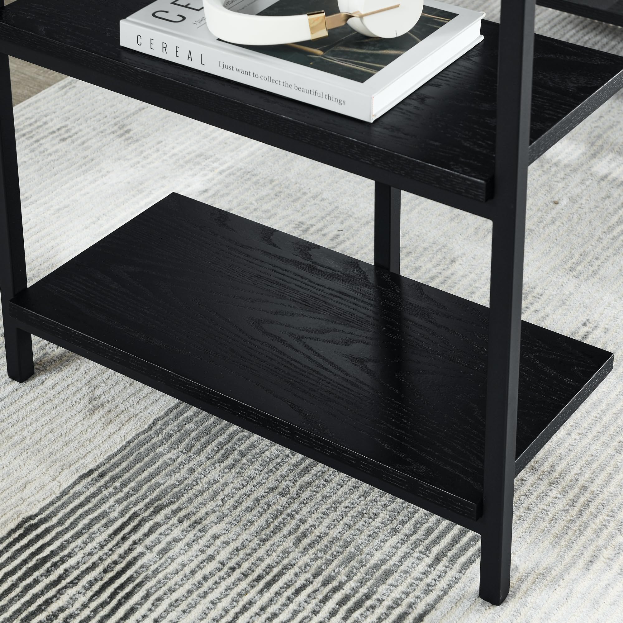 Ergonomic Writing Computer Desk with 2 Storage Shelves - 47.25