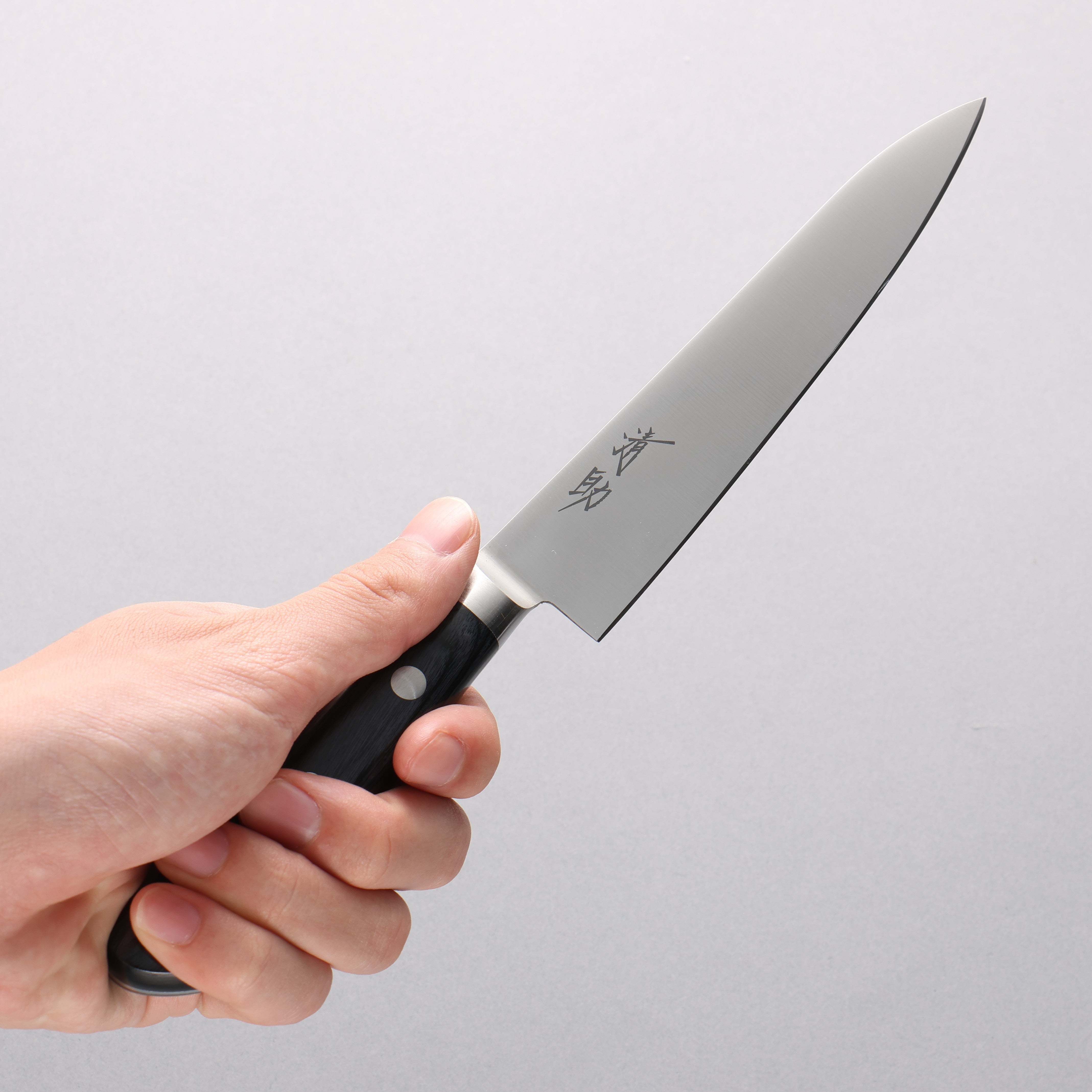 Premium Seisuke Seiten Molybdenum Petty Utility Knife 150mm - Navy Blue Pakkawood Handle with Protective Sheath - Perfect for Sushi, Vegetables & Precision Kitchen Tasks