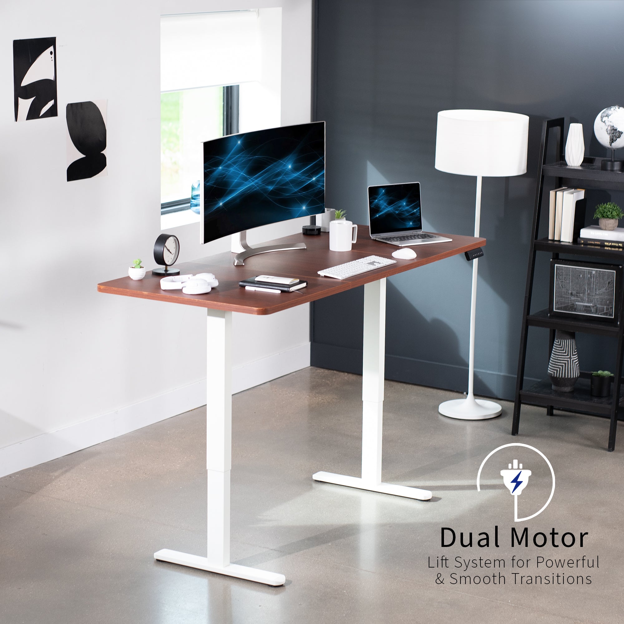 E2 Series 71 x 30 Dual Motor Electric Standing Desk - Adjustable Height Home Office Desk for Work & Study | Perfect for Small Spaces & Ergonomic Workstations