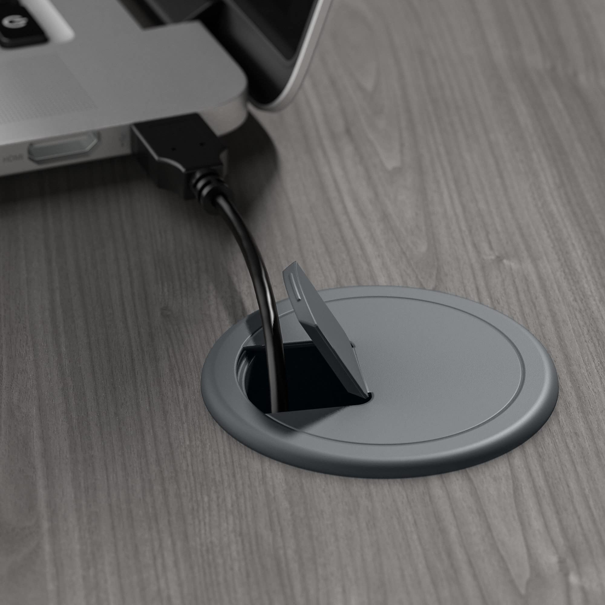 Bush Furniture Cabot 3-Position Adjustable Sit to Stand Desk Return in Modern Gray - Perfect for Home Office, Workspace & Ergonomic Workstations