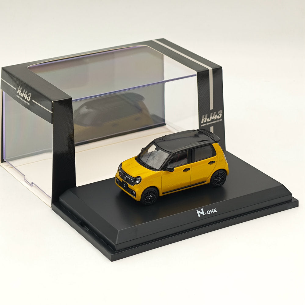 1/43 Hobby Japan N ONE RS Diecast Model Car - Premium Yellow Pearl Limited Edition | Collectible Miniature Car for Display & Gifts