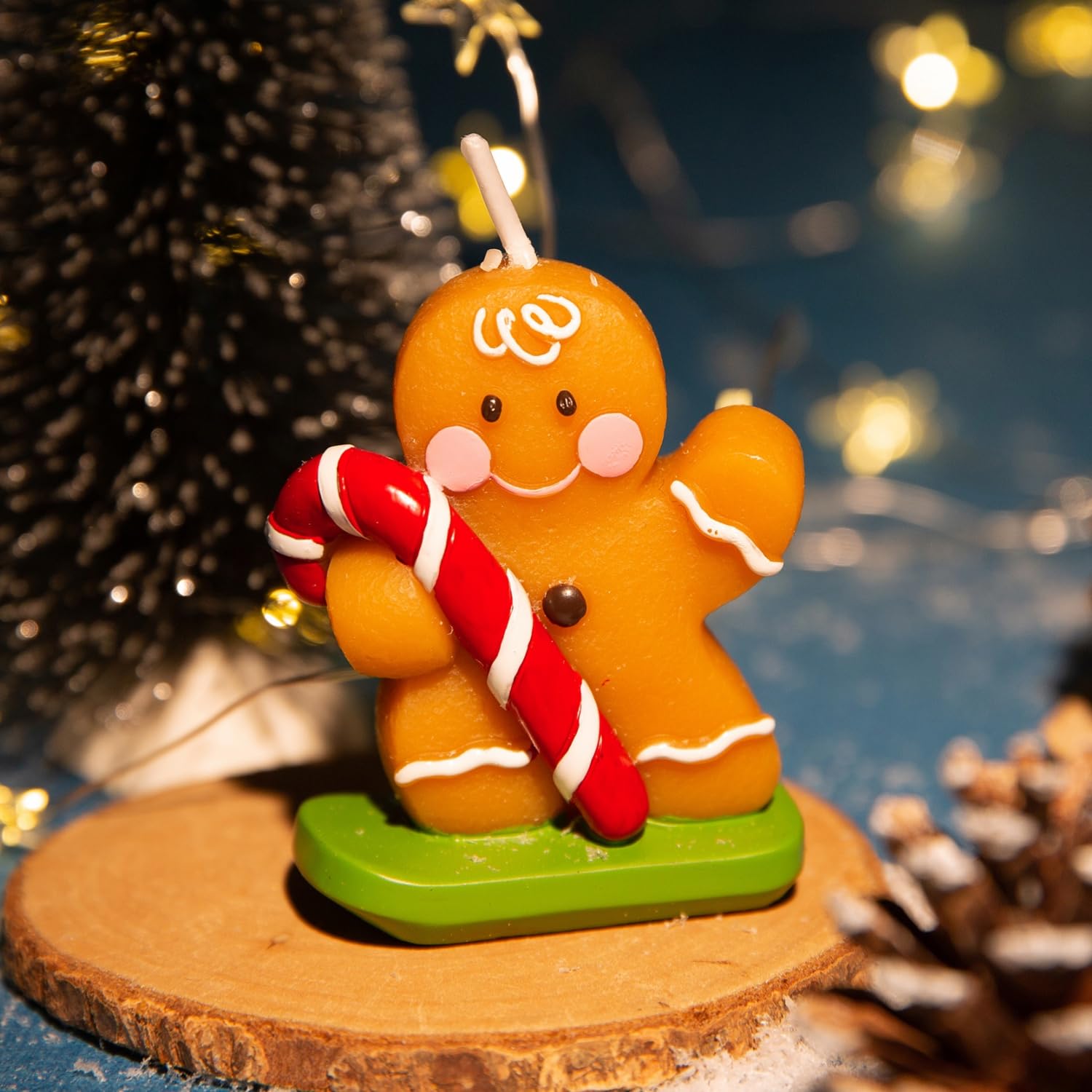 Natural Soy Candles - Gingerbread Man for Holiday Decor & Gifts