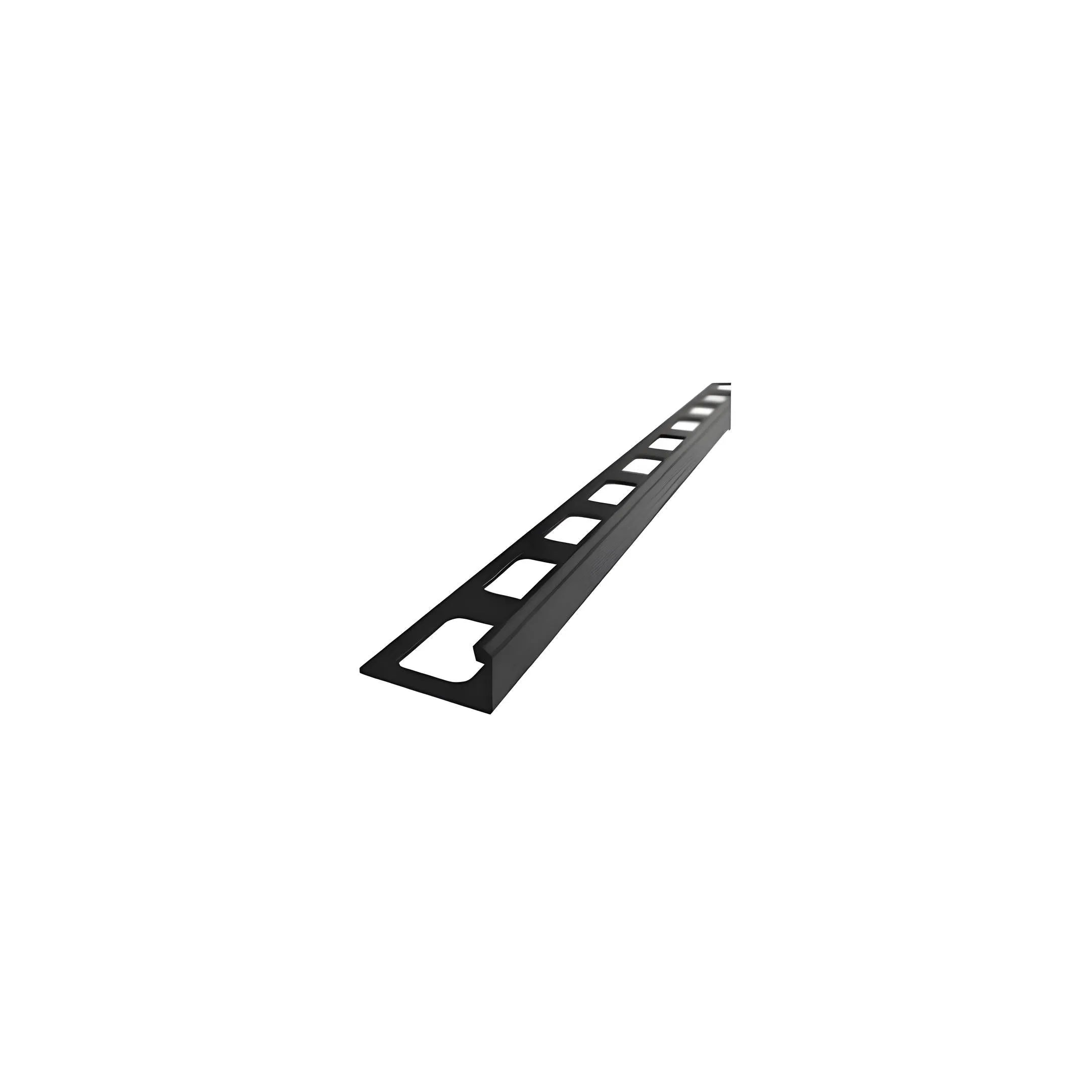 8 Pack Black PVC L-Shaped Tile Edge Trim - Waterproof & Durable Wall Corner Protector for Bathroom, Kitchen & Shower Tile Installation