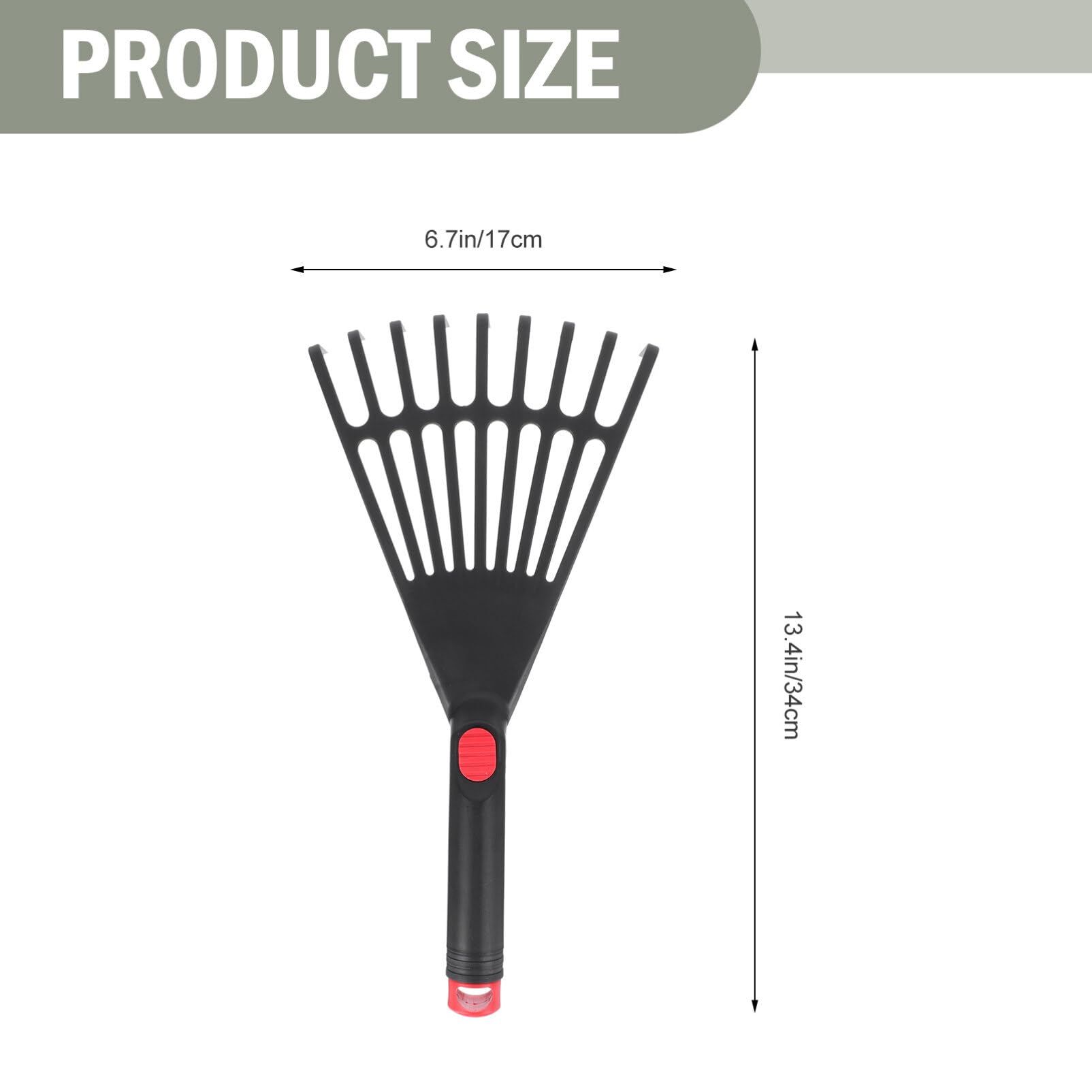 Cabilock 2-Piece Garden Hand Rake Set - Plastic Leaf Rake for Gardening, Weeding & Lawn Care - Perfect for Small Gardens, Flower Beds & Yard Cleanup