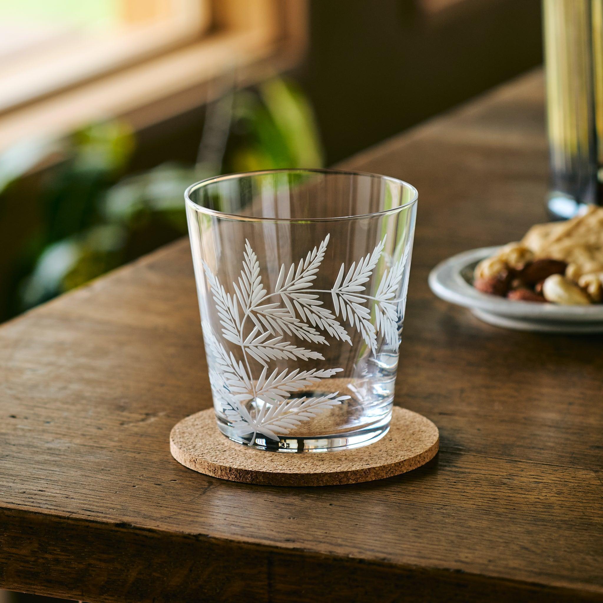 Premium Whispering Fern Rocks Glass Set - Elegant Whiskey Glasses for Bourbon, Scotch & Cocktails - Perfect for Home Bar, Gifts & Entertaining