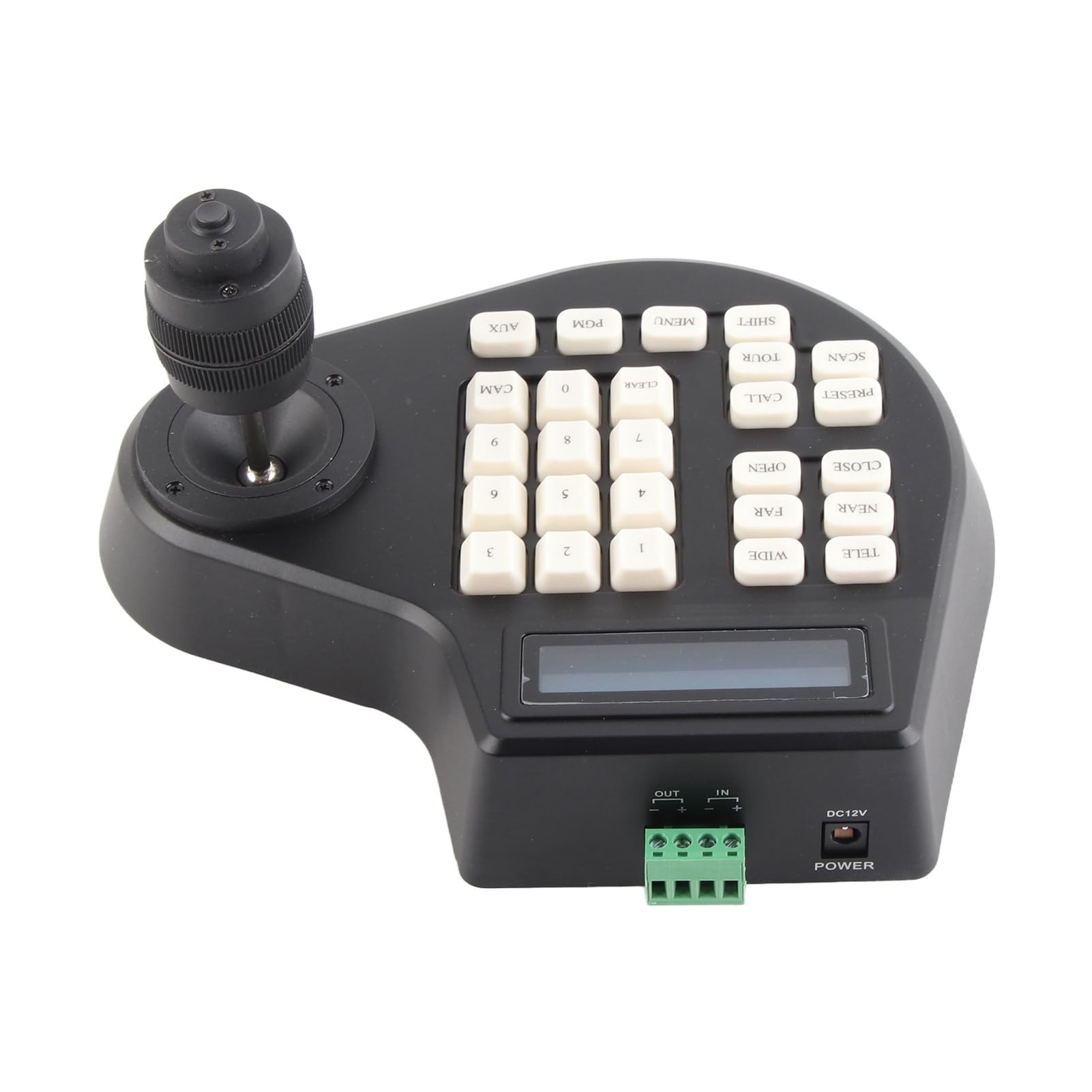 Mini Analog PTZ Camera Keyboard Controller - ABS Joystick for Security Cameras (100-240V, US Plug) | Perfect for Courtyard Surveillance & Home Security Systems