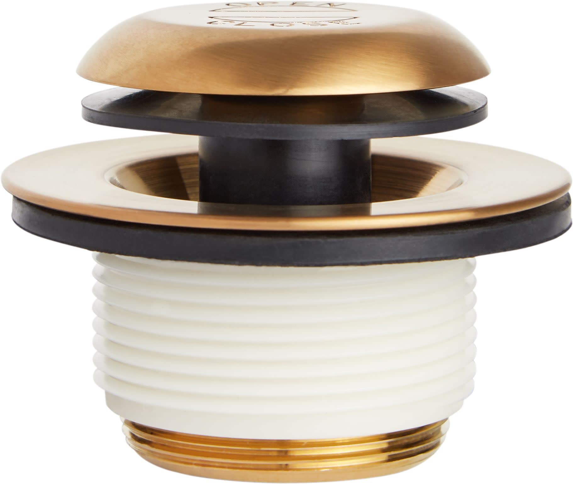Signature Hardware 948039 Pop-Up Drain with Overflow Cover for Alcove Tub - Aged Brass - Durable Bathroom Drain for Bathtubs - Perfect for Home Renovation & Spa-Like Bath Experience