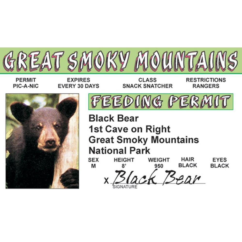 Smokey Mt. Bear Fake ID Novelty Card - Fun Collectible Gift for Holidays & Parties