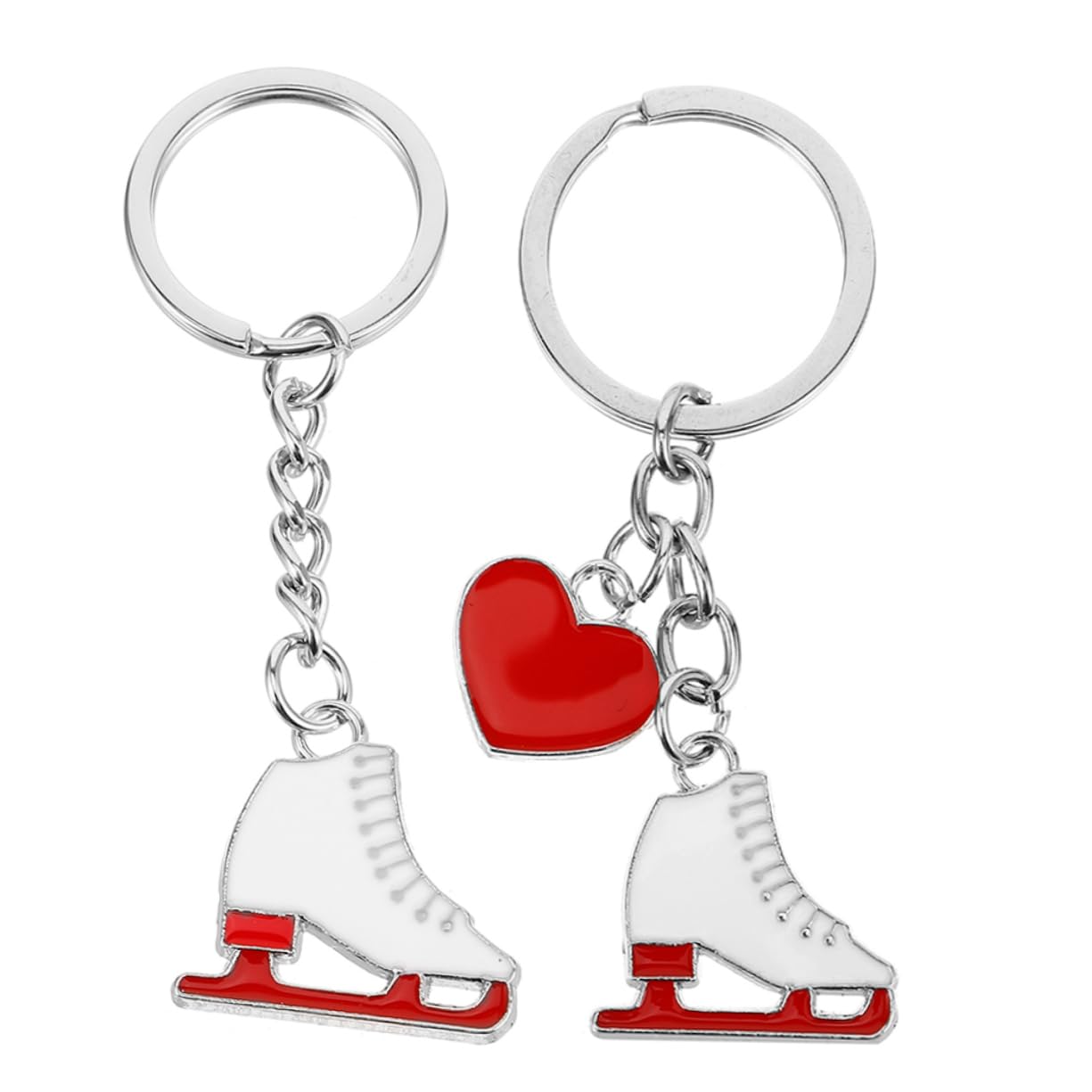 CORHAD Metal Ice Skates Keychains for Skating Enthusiasts - 2pcs Unique Design, Perfect for Gifts, Backpacks, and Winter Sports Accessories