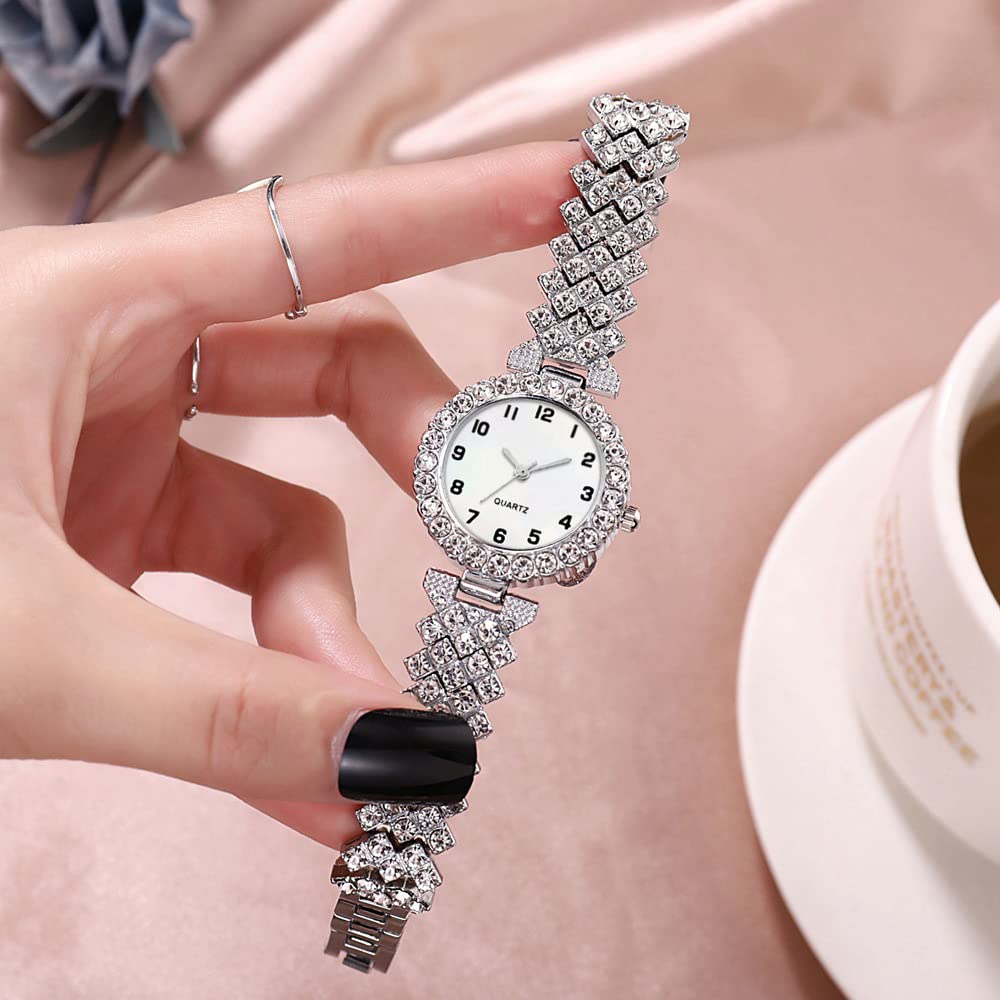 Luxury Women's Diamond Bracelet Watch - Fashion Casual Quartz Wristwatch for Ladies | Perfect for Office, Party & Everyday Wear