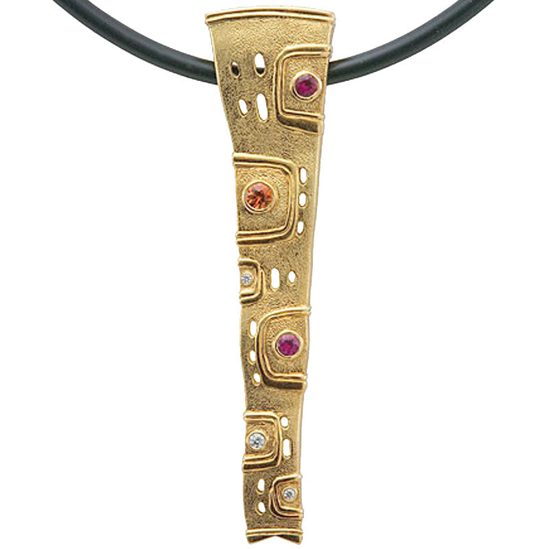 Alex Sepkus Ribbon Pendant Necklace - 18K Gold Plated Sterling Silver Jewelry for Women | Elegant Gift for Birthday, Anniversary & Special Occasions