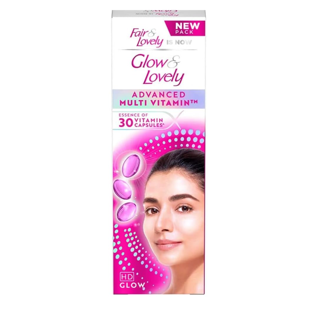 Glow & Lovely Advanced Multivitamin Face Cream 80g - Daily Illuminating Moisturizer with SPF 15, Vitamin E, Vitamin C & Niacinamide for Radiant Skin | Perfect for Daytime Hydration & Sun Protection