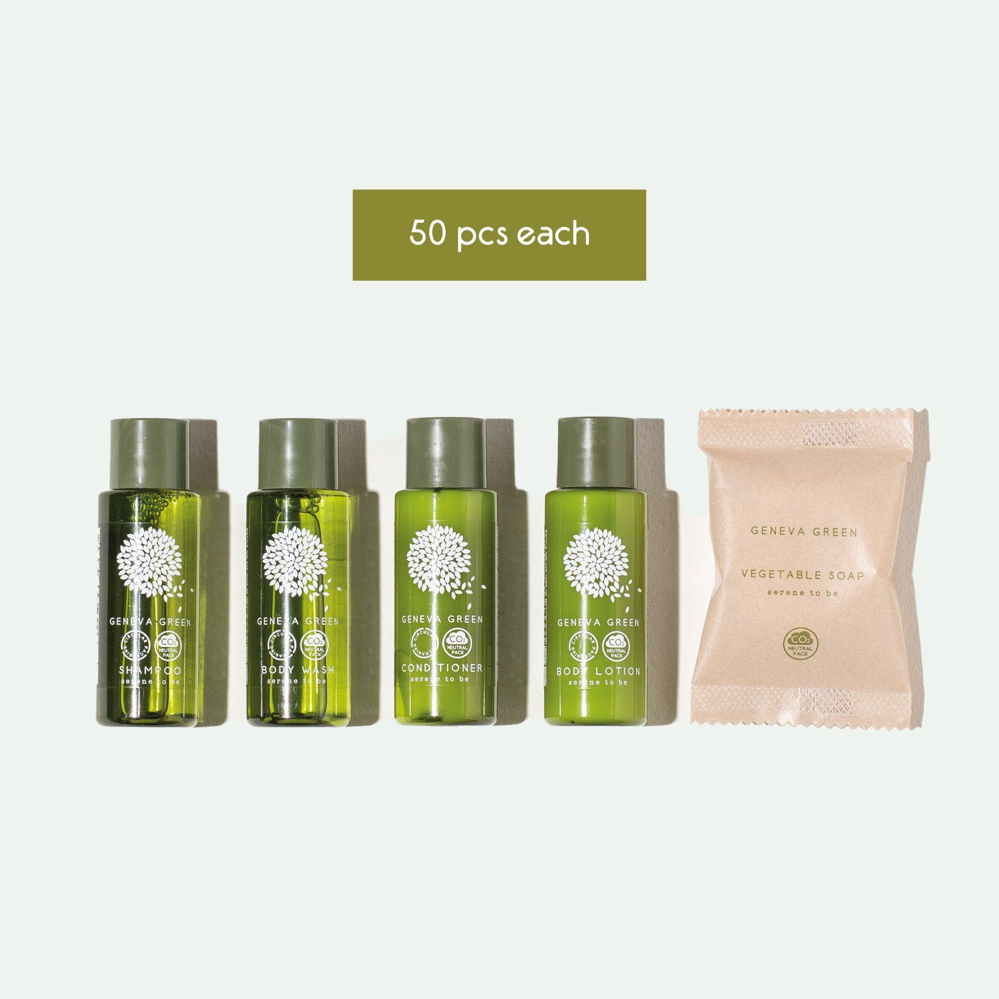 54-Pack Mini Travel-Sized Toiletries Kit - Body Wash, Shampoo, Conditioner & Body Lotion (1.55 fl.oz Each) | Eco-Friendly, TSA-Approved for Air Travel, Perfect for Hotels, Gyms & Vacation Essentials