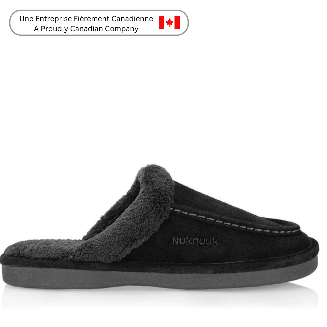 Men's Comfortable Black House Slippers - Soft Indoor/Outdoor Slides for Relaxation at Home, Lounging & Quick Errands
