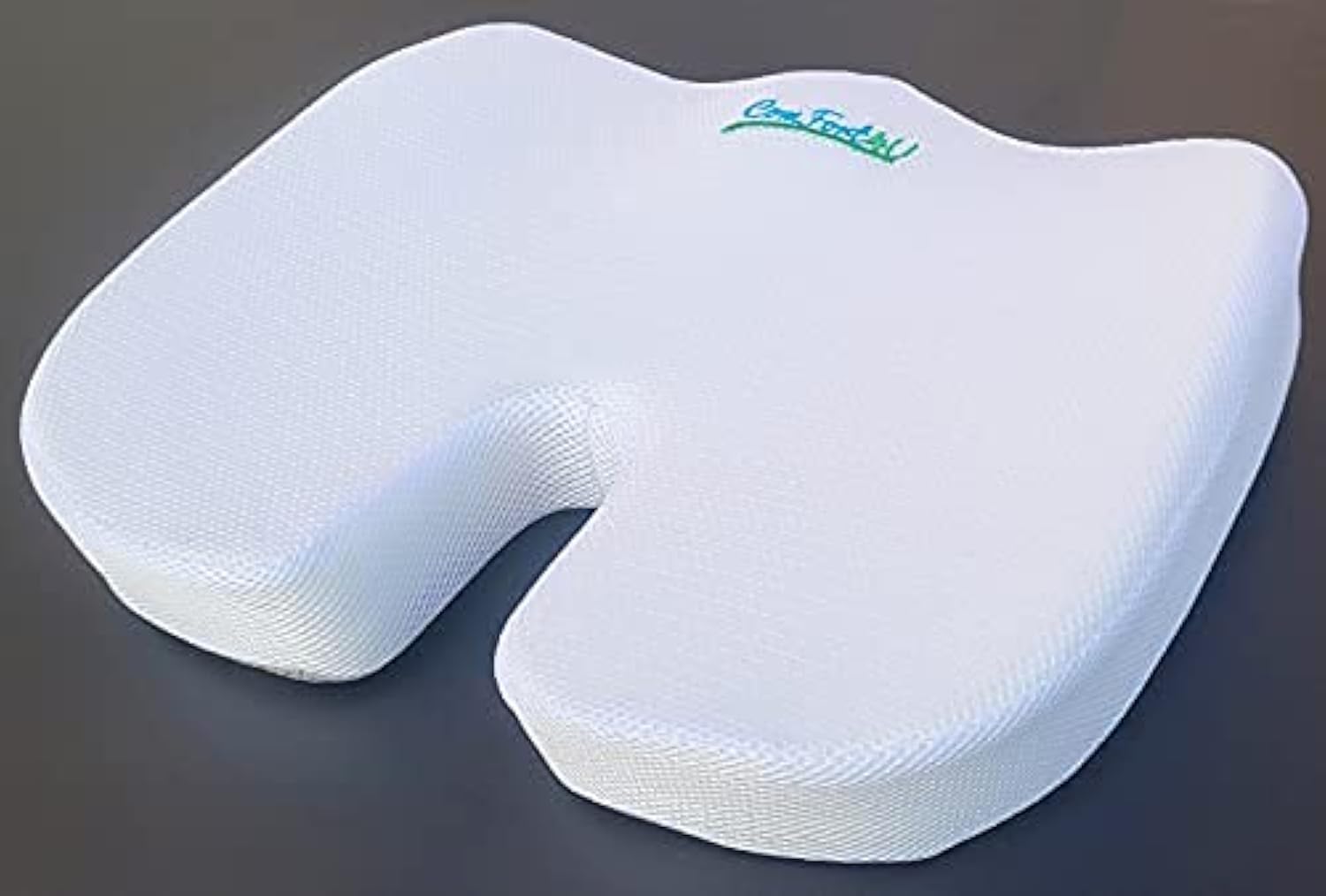Premium Orthopedic Memory Foam Seat Cushion for Car, Office & Gaming Chairs - Coccyx & Tailbone Pain Relief - Sciatica Support Pillow with Breathable Mesh Cover (White) - Perfect for Long Drives, Work from Home & Back Pain Sufferers