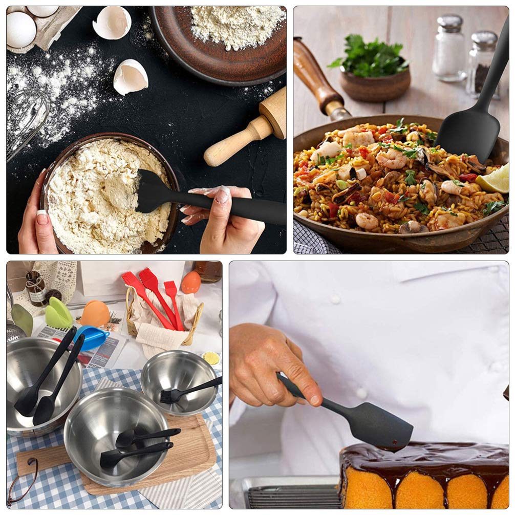 Hemoton 9-Piece Silicone Spatula Set - Non-Stick Kitchen Utensils for Baking, Cooking & Cake Decorating - Includes Turner, Mixing Spatula, Cheese Spreader, Egg Flipper, Pastry Tool & Icing Squeegee - Perfect for Home Bakers & Professional Chefs