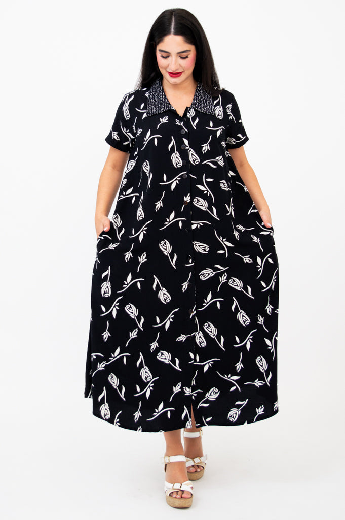 Cissy Women's Summer Short Sleeve Dress - Floral Print Casual Sundress for Beach, Vacation & Daily Wear