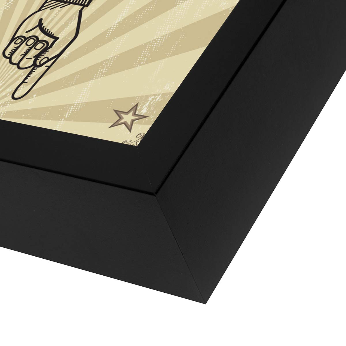 Americanflat 7x9 Inch Black Shadow Box Frame with Polished Glass - Wall Mount Ticket Display Case for Sports, Concert & Movie Stubs - Perfect Travel Keepsake Memory Box for Home or Office Decor