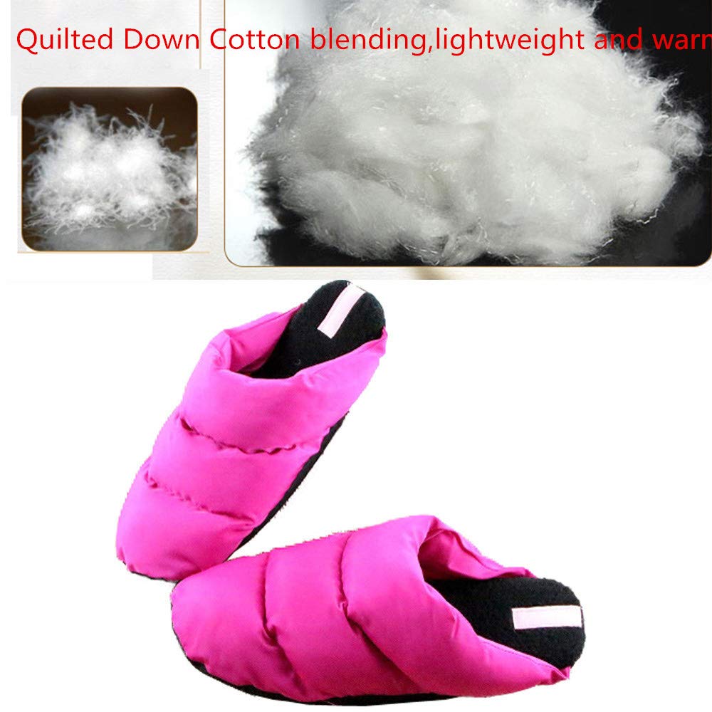 Memory Foam Down Slippers - Warm Fleece Lined Indoor/Outdoor House Shoes for Men & Women - Perfect for Winter Comfort at Home, Office, and Travel