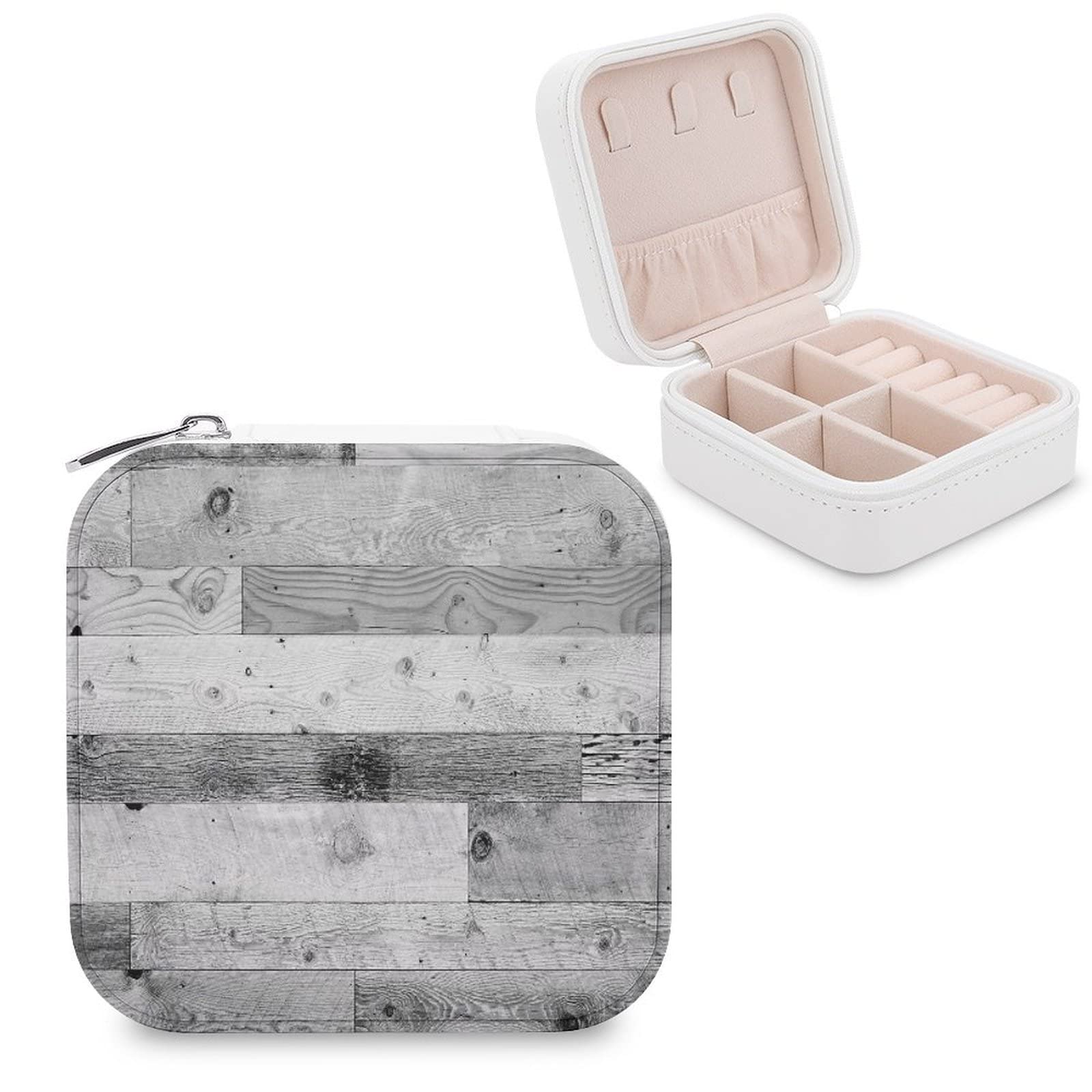 Elegant Small PU Leather Jewelry Box for Women - Travel Jewelry Organizer with Storage Compartments for Rings, Earrings, Necklaces & Bracelets - Perfect for Home, Travel and Gift Giving
