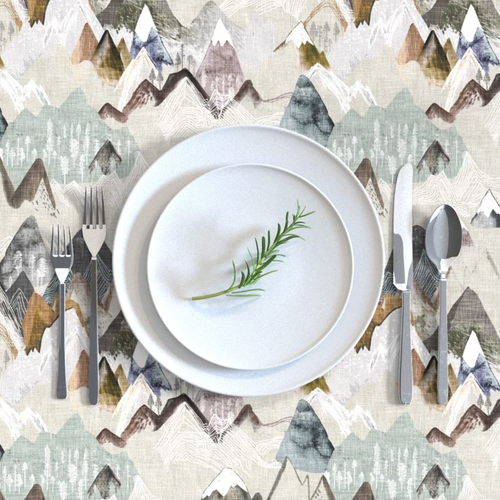 Custom Printed Cotton Sateen Tablecloth 70