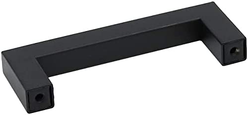 10-Pack Black Square Cabinet Pulls - 3.5