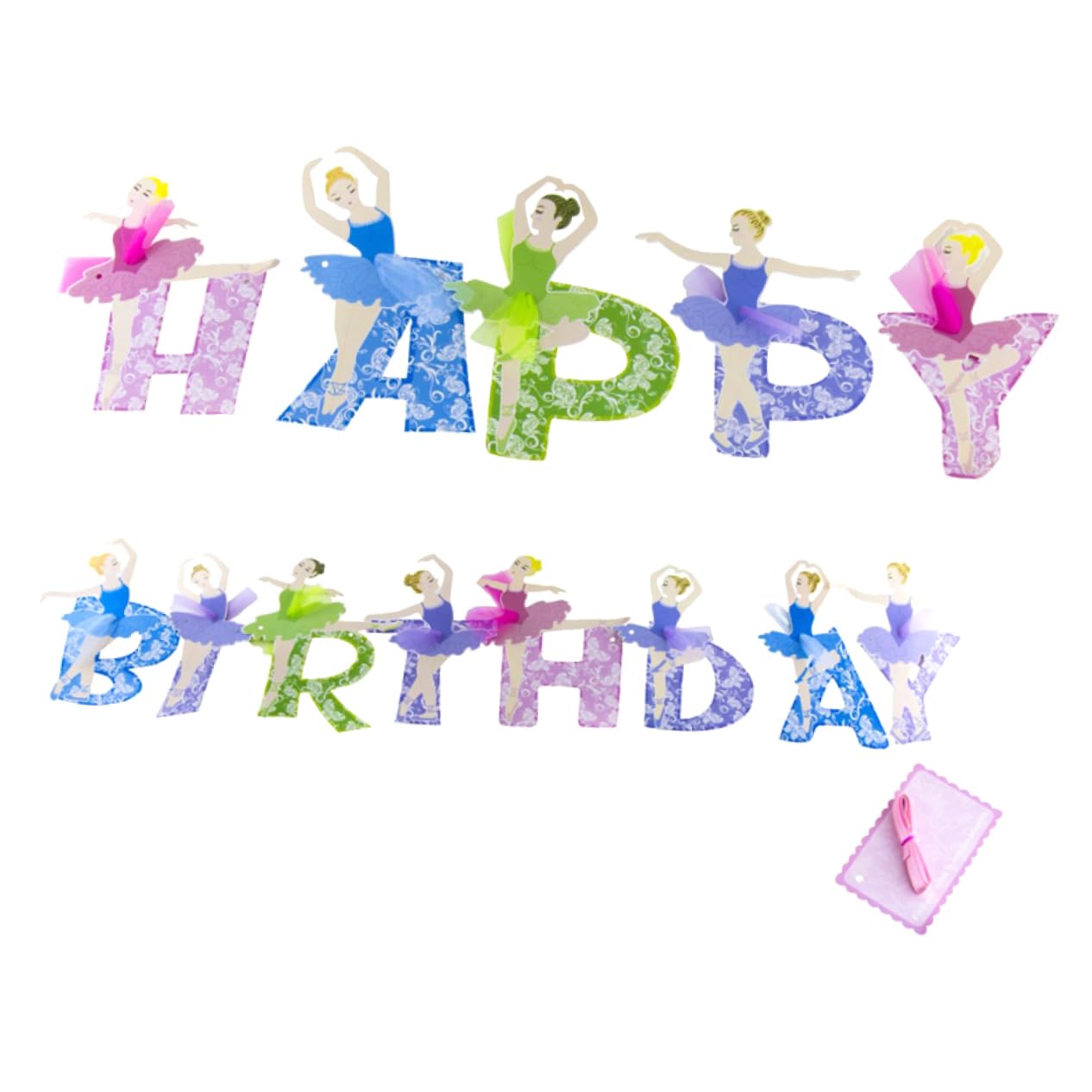Ballet-Themed Birthday Party Decorations Set - Happy Birthday Banner, Paper Flags & Supplies for Girls | Perfect for Ballet Dancer Birthday, Baby Shower, Princess Party Decor