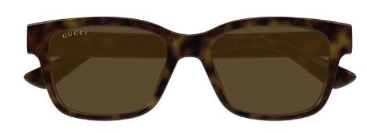 Gucci GG1716S 002 Havana/Brown Men's Rectangle Sunglasses | Polarized UV Protection | Classic Luxury Aviator Style for Driving, Travel & Outdoor Activities