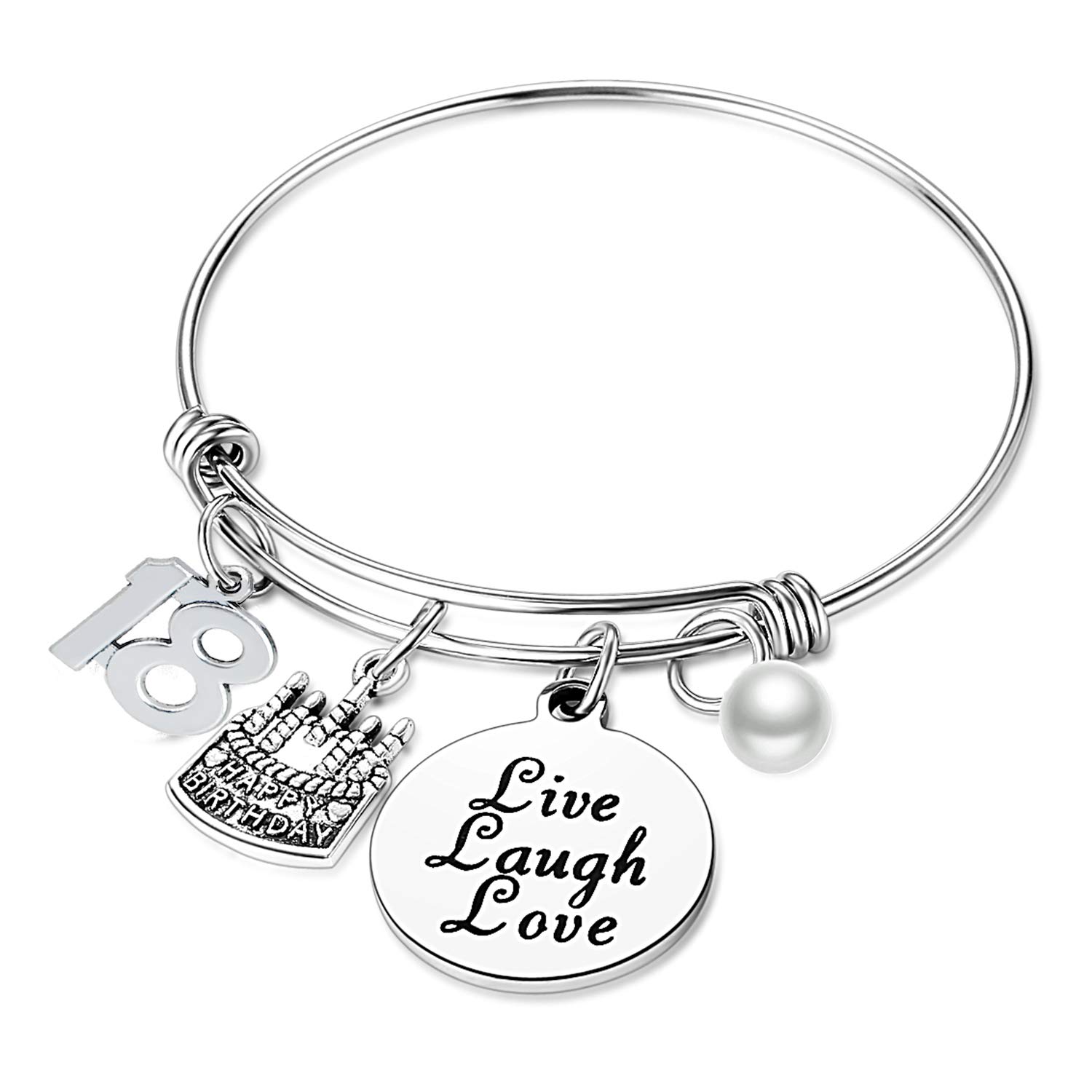 Expandable Birthday Bracelet for Women - Elegant Charm Bangle Jewelry Gift for Her | Perfect Birthday, Anniversary & Special Occasion Present