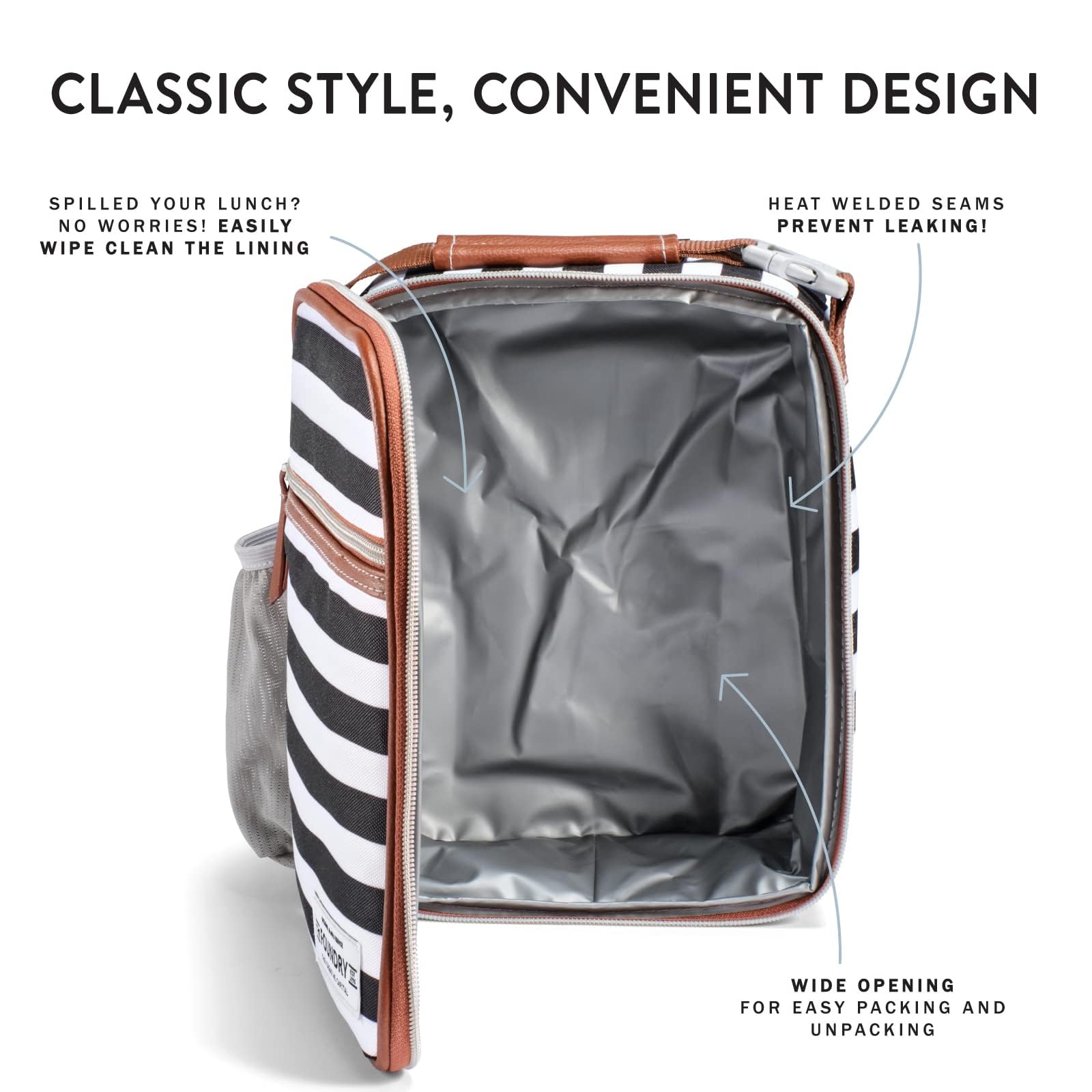 Fit & Fresh Foundry Insulated Lunch Bag with 2 Reusable Food Containers - Leakproof Mini Cooler for Work, School, Picnics & Outdoor Activities | BPA-Free Lunch Box for Office, College & Travel