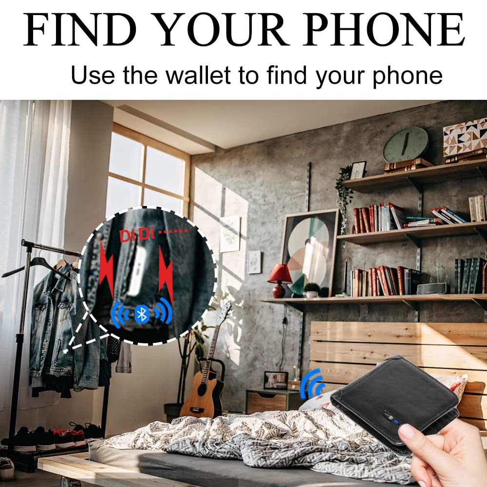 Anti-Lost Bluetooth Wallet Tracker for Men - GPS Credit Card Holder | Perfect Travel & Daily Use