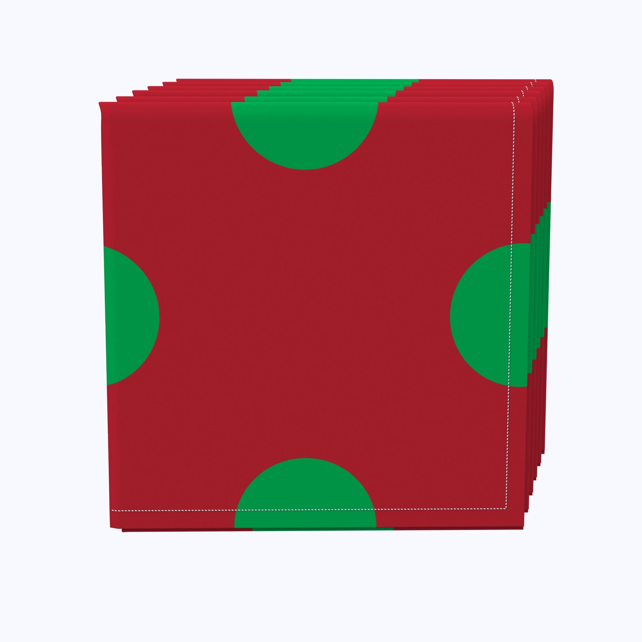 Premium 3 Dot Green and Red Paper Napkins - Elegant Disposable Napkins for Parties, Weddings, and Holiday Dining - Bulk Pack of 100